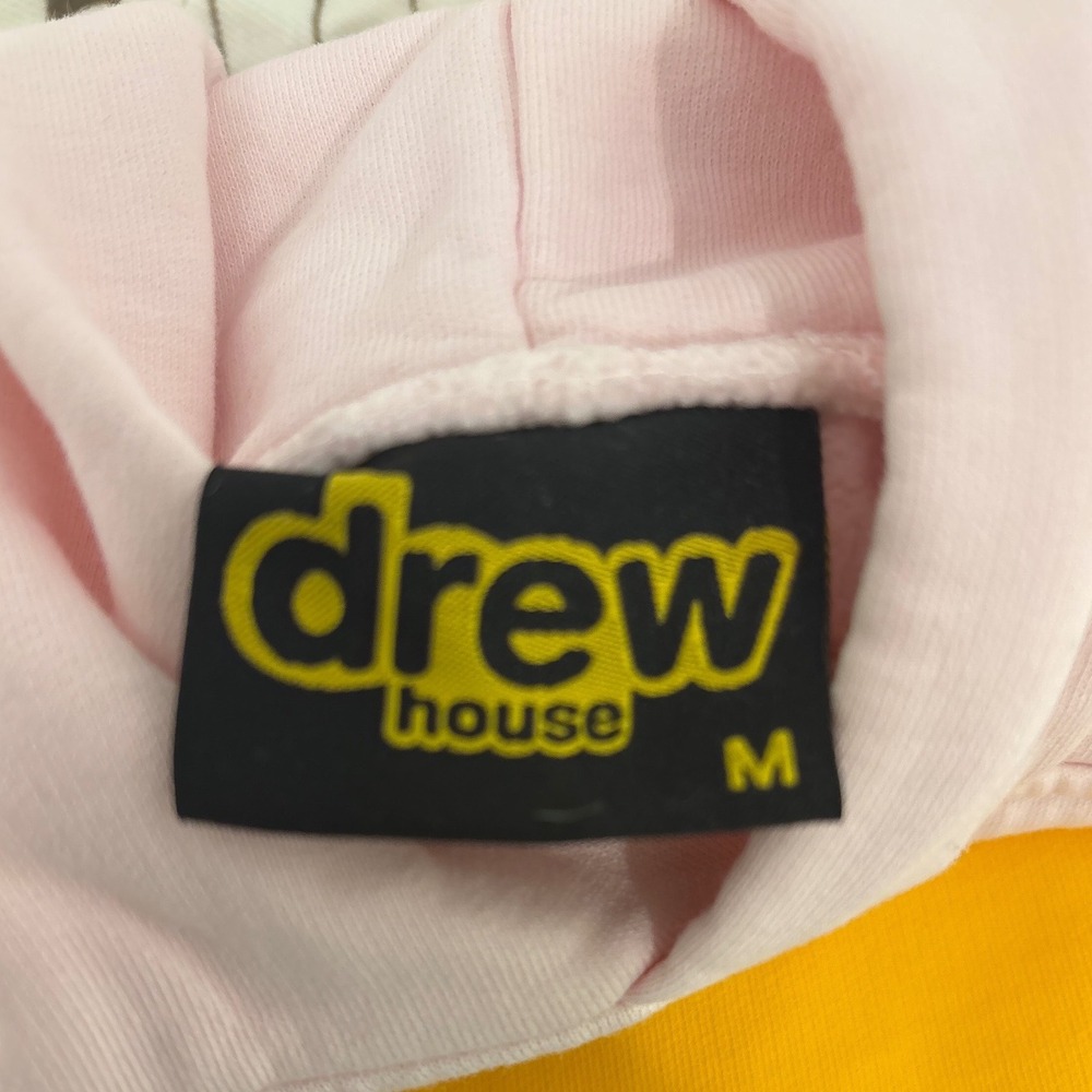 Drew‎ House Mascot Hoodie Dusty Rose Smiley Face Sweatshirt Medium Mens Women - Picture 4 of 5